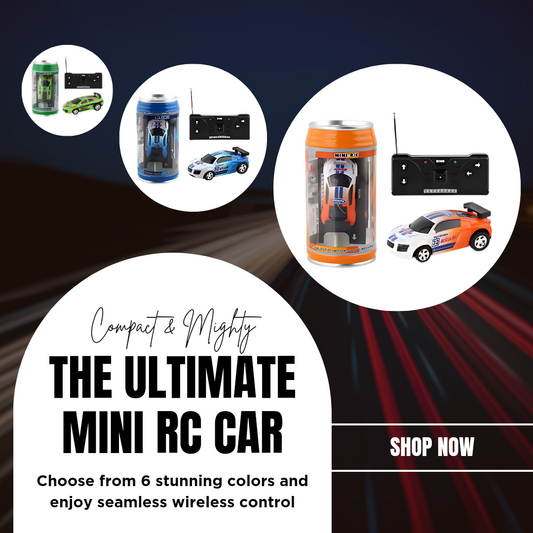 Mini RC Car in a Can. Perfect Gift. Desk toy.